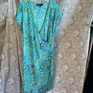 Jones New York Signature faux wrap dress